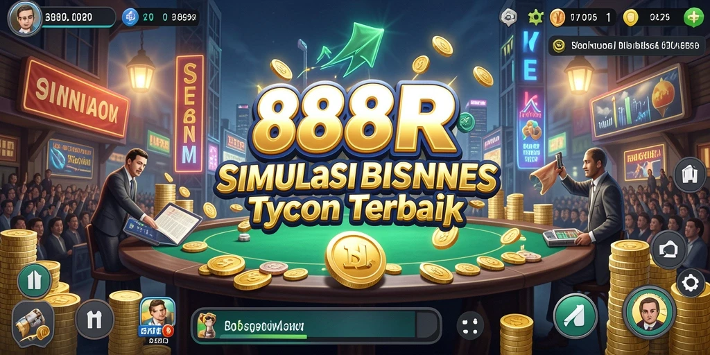 Screenshot gameplay 888R menampilkan keseruan membangun bisnis Tycoon.