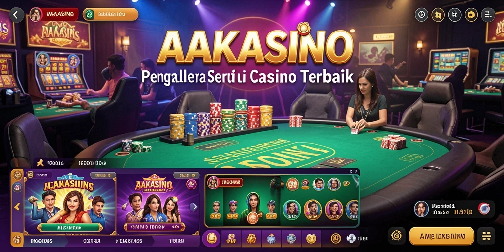 Tampilan AAKASINO menampilkan dealer dan meja permainan Live Casino yang profesional.