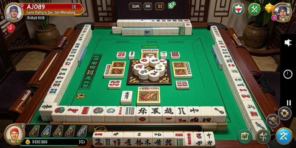 Screenshot gameplay AJO89 menampilkan aksi pencocokan ubin Mahjong yang seru.