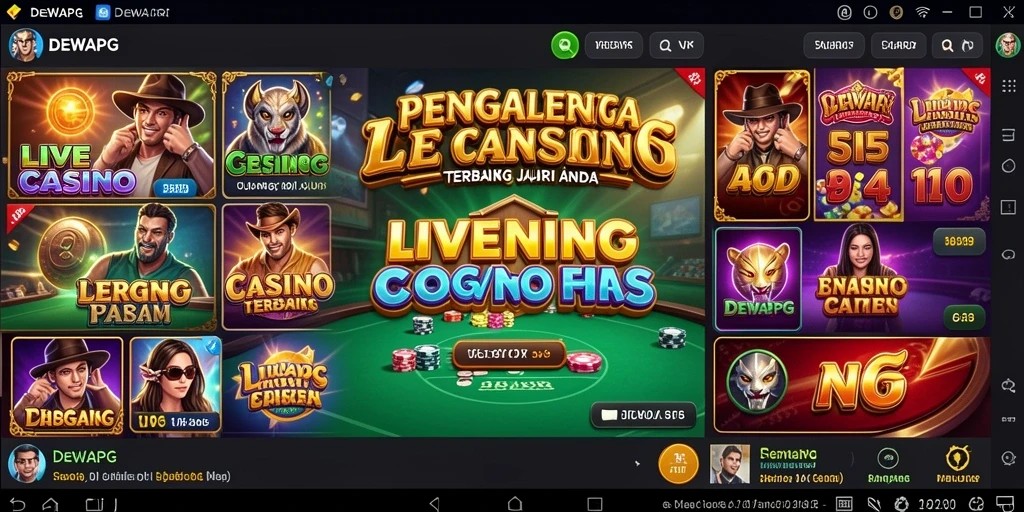 Tampilan gameplay DEWAPG yang menarik dan interaktif di Live Casino.
