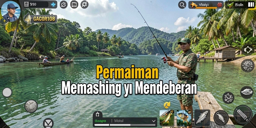 Screenshot menunjukkan gameplay GACOR108 dengan suasana memancing yang menakjubkan.