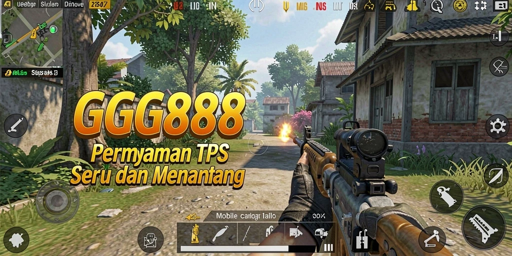 Tampilan gameplay GGG888 dalam aksi TPS yang mendebarkan.