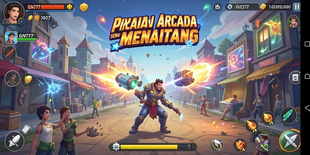 Tangkapan layar gameplay GN777 menampilkan aksi seru dalam permainan Arcade.