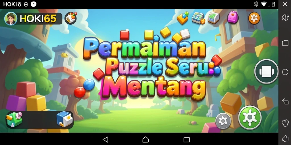Tangkapan layar HOKI65 menampilkan level teka-teki yang menantang.
