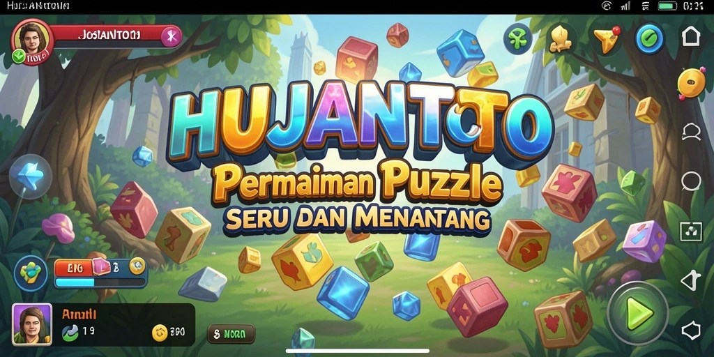 Screenshot gameplay HUJANTOTO menampilkan teka-teki yang menantang dan menarik.