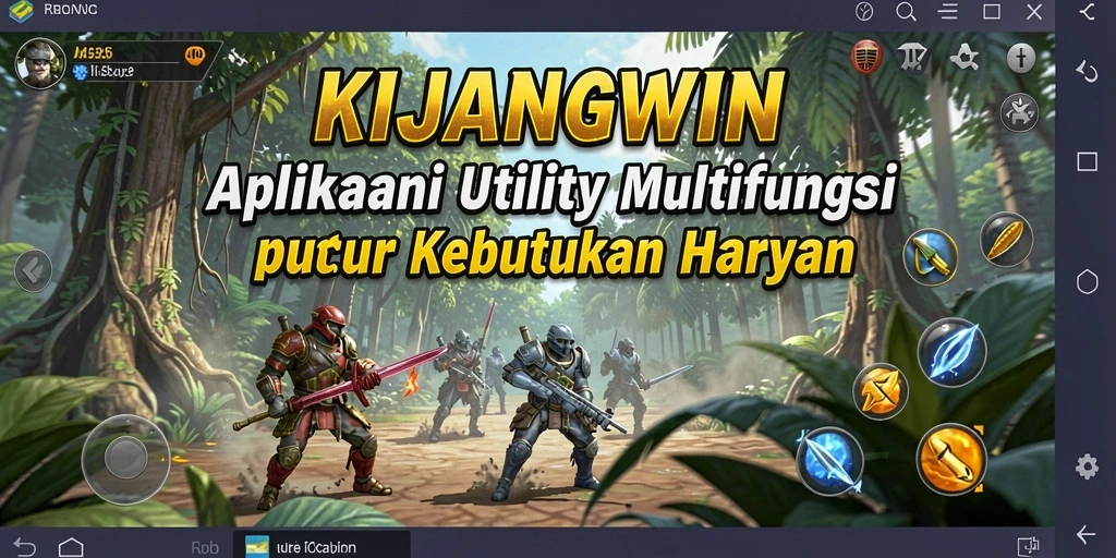Tampilan utama KIJANGWIN dengan berbagai fitur utility.