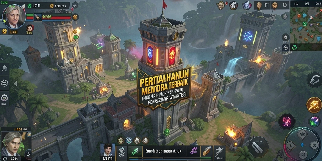 Tampilan layar permainan LG111 menampilkan strategi menara yang mendebarkan.