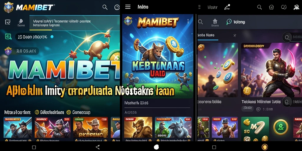 Tampilan antarmuka utama MAMIBET yang memudahkan navigasi.