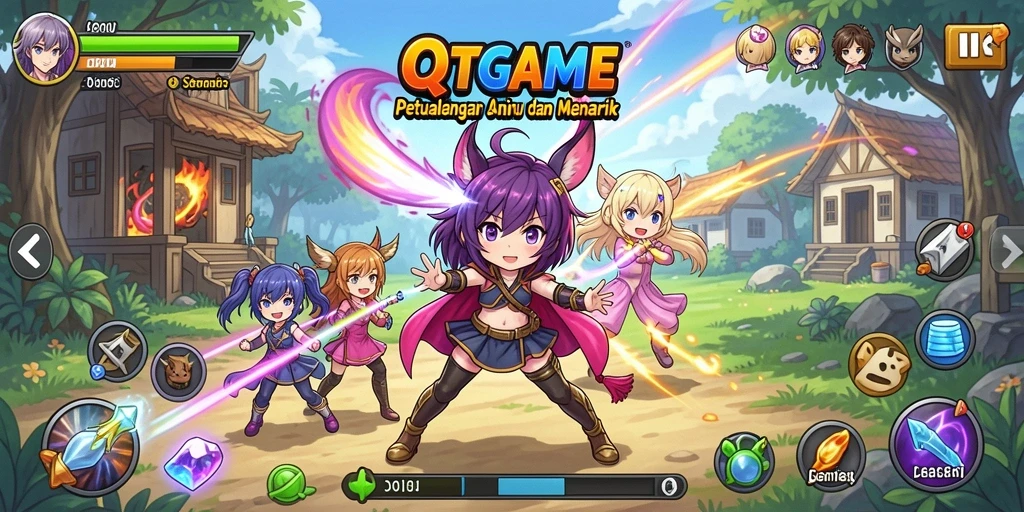 Menampilkan karakter anime dalam pertempuran seru dan mendebarkan.
