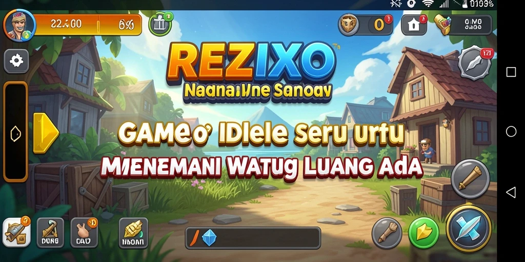 Screenshot gameplay REZIXO yang menunjukkan saat-saat santai dan seru.