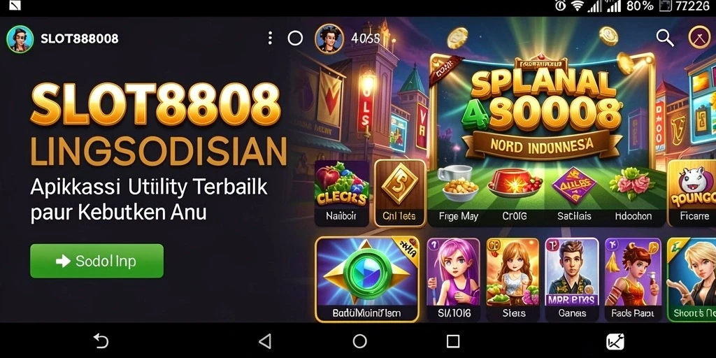 Screenshot SLOT8808 yang menunjukkan antarmuka aplikasi Utility yang intuitif.
