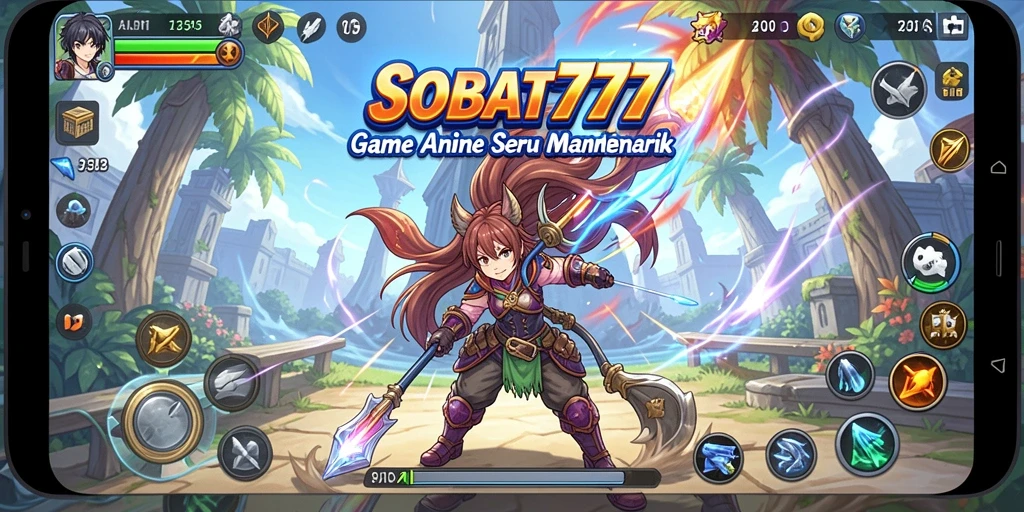 Screenshot gameplay menunjukkan aksi seru dalam game Anime.