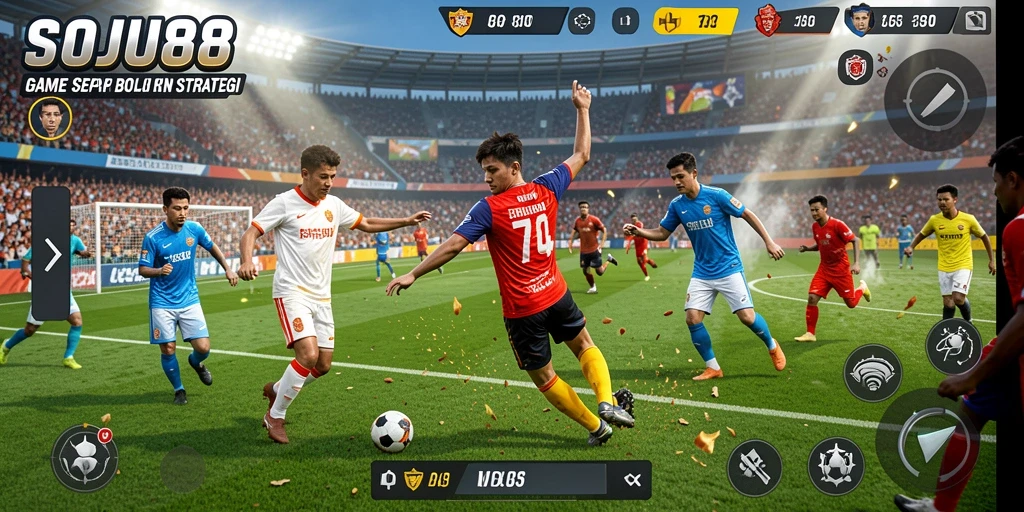 Gameplay menarik dalam game sepak bola SOJU88.