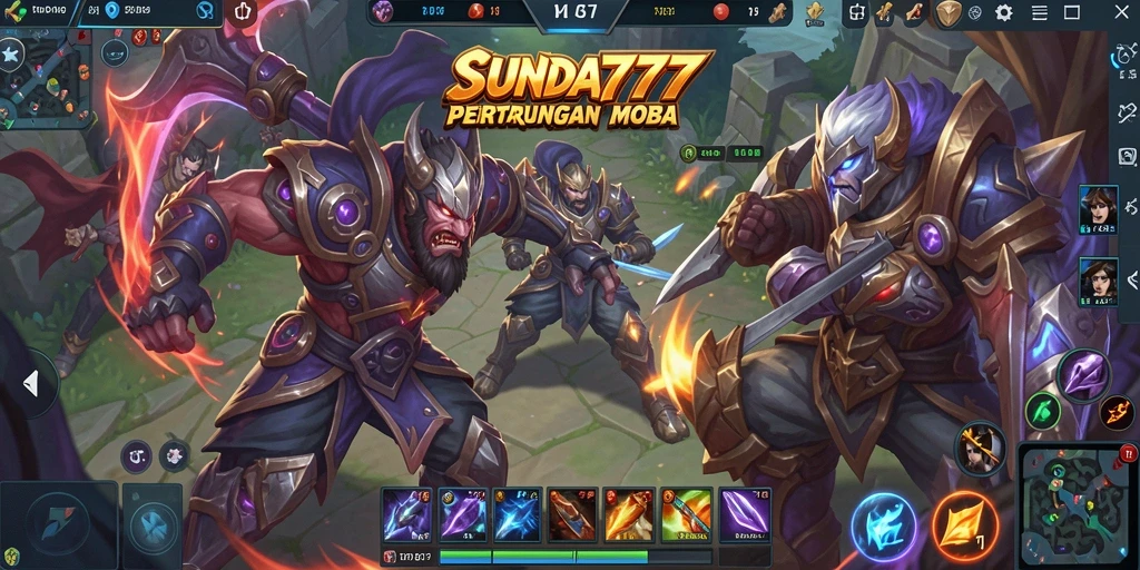Tangkapan layar gameplay SUNDA777 menunjukkan pertarungan menarik di arena.