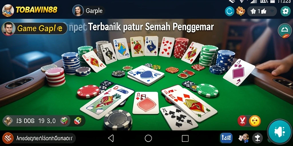 Tampilan gameplay seru di TOBAWIN88 dengan fitur Gaple menarik.