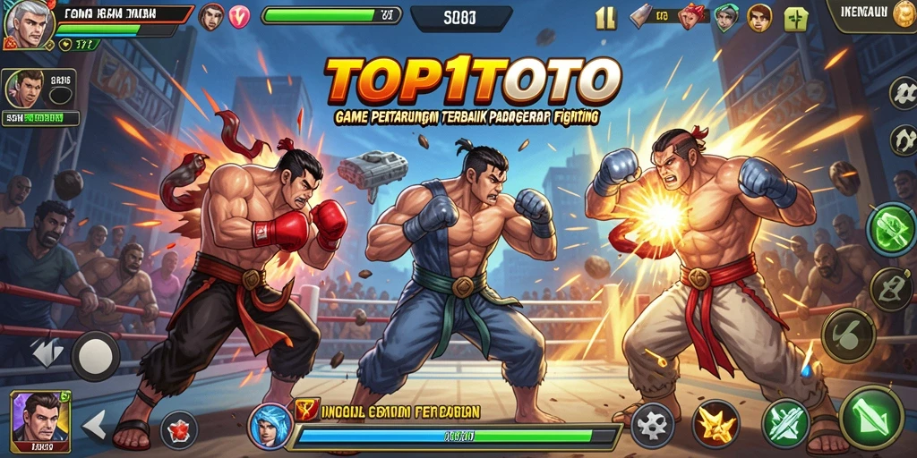 Tampilan pertarungan dinamis dan karakter yang mengesankan dalam TOP1TOTO.