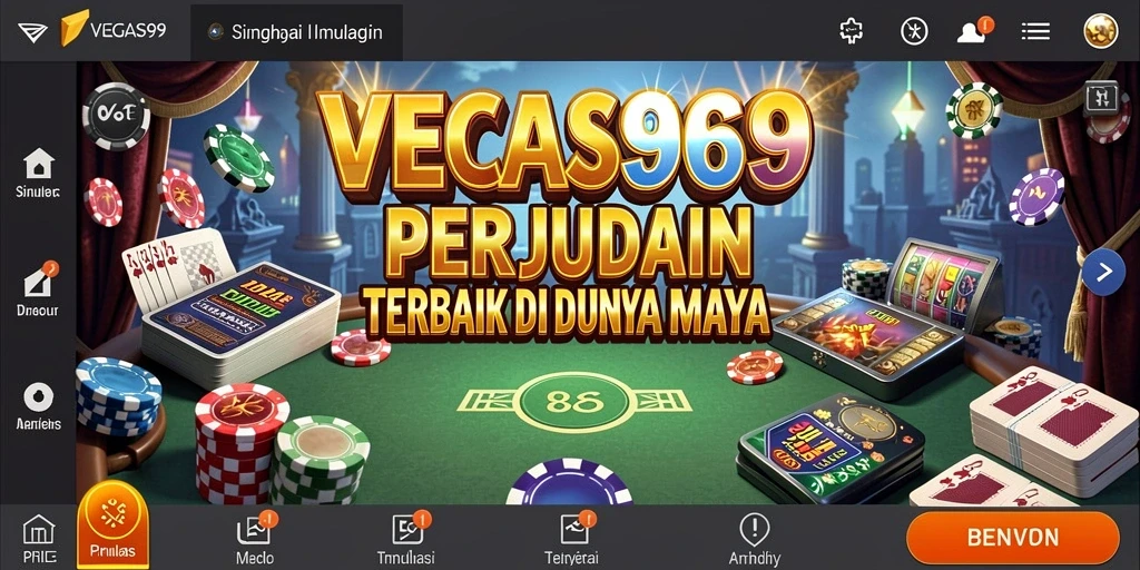 Tangkapan layar gameplay simulasi perjudian yang seru.